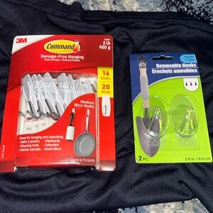 3M Command hooks set plus free generic brand hooks!